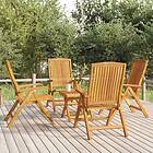 vidaXL Lounge-ryhmä för trädgården 5 delar massiv teak