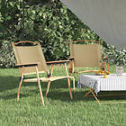 vidaXL Campingstolar 2 st Beige 54x55x78 cm oxfordtyg 319484