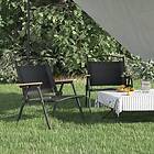 vidaXL Campingstolar 2 st svart 54x43x59cm oxfordtyg 319482