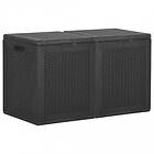 vidaXL Puteboks 180 liter svart PP-rotting 151228