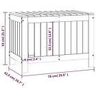 vidaXL Puteboks svart 76x42,5x54 cm massiv furu 823826