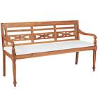 vidaXL Bataviabänk med dyna 150 cm teak 43058