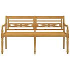 vidaXL Bataviabänk 150 cm massiv teak 319147