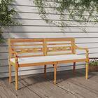 vidaXL Bataviabench med dyna 150 cm massiv teak 319148