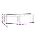 vidaXL Trädgårdsbänk 2-sits 159,5x44x45 cm massivt douglasträ 824016