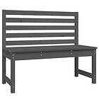 vidaXL Trädgårdsbench grå 109 cm massiv furu 824034