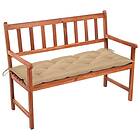 vidaXL Trädgårdsbench med dyna 120 cm massivt akaciaträ 3063786