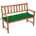 vidaXL Trädgårdsbench med dyna 120 cm massivt akaciaträ 3063788
