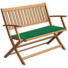 vidaXL Trädgårdsbench med dyna 120 cm massivt akaciaträ 3064244