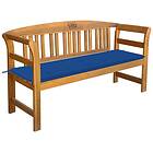 vidaXL Trädgårdsbench med dyna 157 cm massivt akaciaträ 3064276