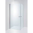 Duschbyggarna Duschhörn Twin De Luxe 800mm 800x900 mm / Mattsvart / Bruntonat