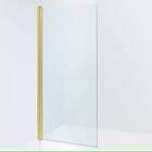 Duschbyggarna Duschdörr Wing De Luxe Rak 700mm 700x1900 mm / Guld / Isglas Vänsterhängd