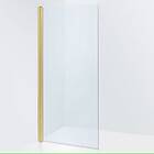 Duschbyggarna Duschdörr Wing De Luxe Rak 900mm 900x1900 mm / Guld / Isglas Högerhängd