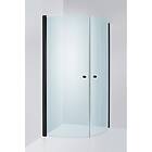 Duschbyggarna Duschhörn Corny De Luxe 1000x1000 mm / Mattsvart / Klarglas