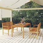 vidaXL Matryhmä för trädgården 3 delar massiv teak 3157156