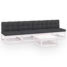vidaXL Lounge-ryhmä med dynor 5 delar massiv furu 3076395
