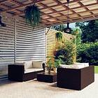 vidaXL Loungegrupp för trädgården med dynor 5 delar konstrotting brun 3101482