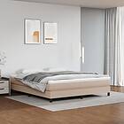 vidaXL Pocketresårmadrass cappucino 180x200x20 cm konstläder 347847