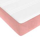 vidaXL Pocketresårmadrass rosa 120x200x20 cm sammet 347773