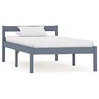 vidaXL Bed Frame grå massiv furu 90x200 cm 283196