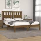 vidaXL Sängynrunko honungsbrun massiv furu 135x190 cm dubbel 3103911