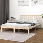 vidaXL Sängynrunko massiv furu 135x190 cm dubbel 3105046