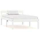 vidaXL Bed Frame vit massiv furu 90x200 cm 283184