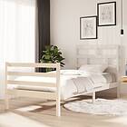 vidaXL Bed Frame vit massiv furu 90x200 cm enkelsäng 3101269