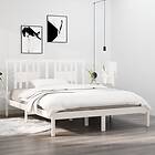 vidaXL Bed Frame vit massivt trä 150x200 cm 3104069