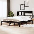 vidaXL Bed Frame svart massiv furu 135x190 cm dubbel 3101002