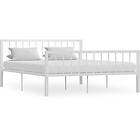 vidaXL Bed Frame vit metall 160x200 cm 284566