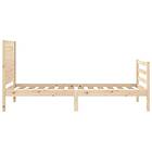 vidaXL Bed Frame med huvudgavel 90x200 cm massivt trä 3195011