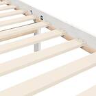 vidaXL cadre de lit med huvudgavel vit 140x200 cm massivt trä 3194117