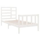 vidaXL Bed Frame vit massivt trä 90x190 cm enkelsäng 3105891