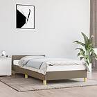 vidaXL Sängram med huvudgavel taupe 90x190 cm tyg 347379