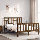 vidaXL Bed Frame med huvudgavel honungsbrun 120x200 cm massivt trä 3193139