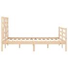 vidaXL Bed Frame med huvudgavel 140x200 cm massivt trä 3194896