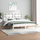 vidaXL Bed Frame vit massiv furu 160x200 cm 3107364