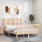 vidaXL Bed Frame med huvudgavel 120x200 cm massivt trä 3192226