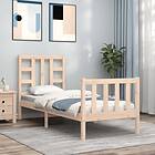 vidaXL Bed Frame med sänggavel 2FT6 Small enkel massivt trä 3191931