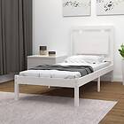 vidaXL Bed Frame vit massivt trä 90x190 cm 3105501