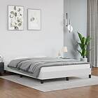 vidaXL Sängram med huvudgavel vit 140x200 cm konstläder 347502