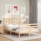 vidaXL Bed Frame med huvudgavel 120x200 cm massivt trä 3193916