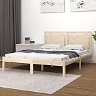 vidaXL Bed Frame massivt trä 135x190 cm dubbelsäng 3105510