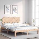 vidaXL Bed Frame med huvudgavel 140x200 cm massivt trä 3193726