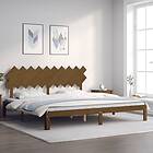 vidaXL Bed Frame med huvudgavel honungsbrun 200x200 cm massivt trä 3193749