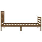 vidaXL Bed Frame med huvudgavel honungsbrun 90x200 cm massiv trä 3195014