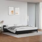vidaXL Sängram med huvudgavel svart 180x200 cm konstläder 347513