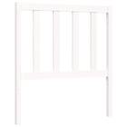 vidaXL Bed Frame med huvudgavel vit 100x200 cm massivt trä 3193847