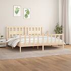 vidaXL Bed Frame med huvudgavel massiv furu 200x200 cm 3188186